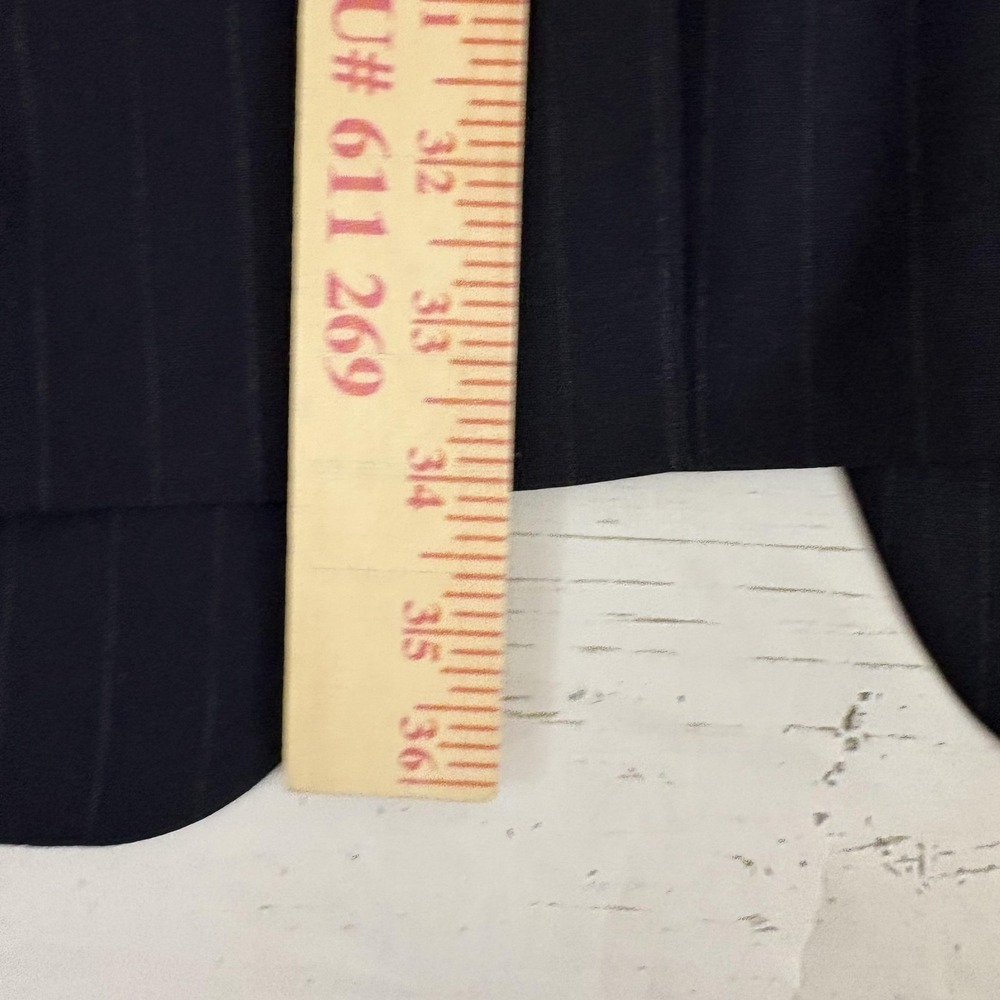 Paul Stuart Suit Mens Navy Pinstripe Wool 2 Pc Tailored In USA Lined Classic - Picture 14 of 16